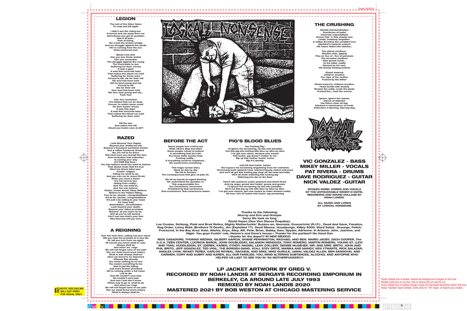 GRIMPLE / LOGICAL NONSENSE SPLIT LP LIMITED TO 150 BLUE / GREY